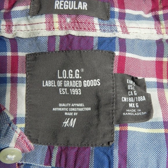 Men's H&M L.O.G.G long sleeve shirt size regular L - Picture 5 of 7